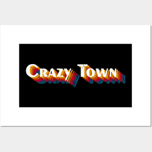 retro vintage Crazy Town Posters and Art